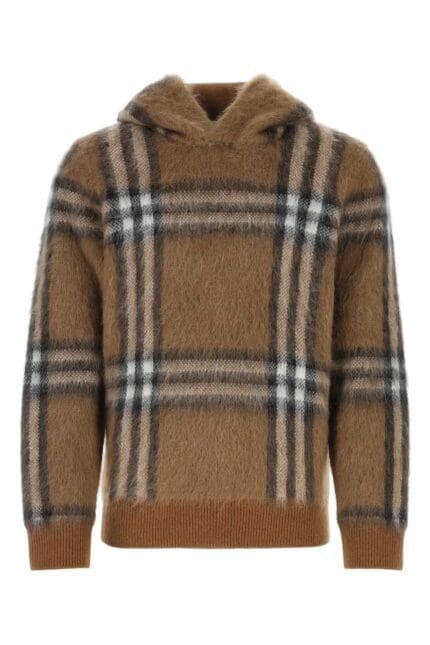 Burberry Checked Long-Sleeved Hoodie