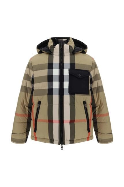 Burberry Checked Hooded Puffer Jacket