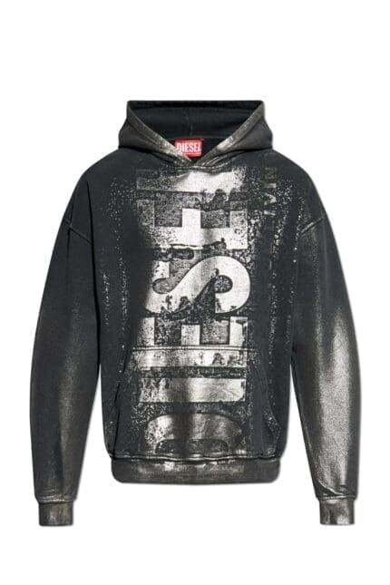 Diesel S-Boxt-Hood-Q6 Logo-Printed Hoodie