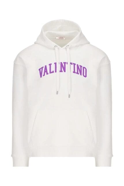 Valentino Logo Printed Long-Sleeved Hoodie