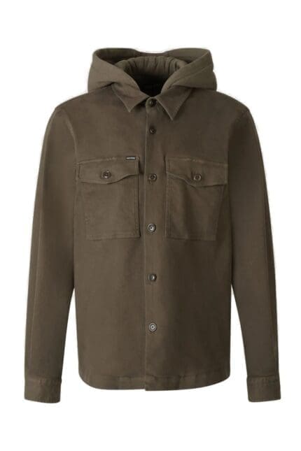 Tom Ford Hooded Bottoned Shirt Jacket