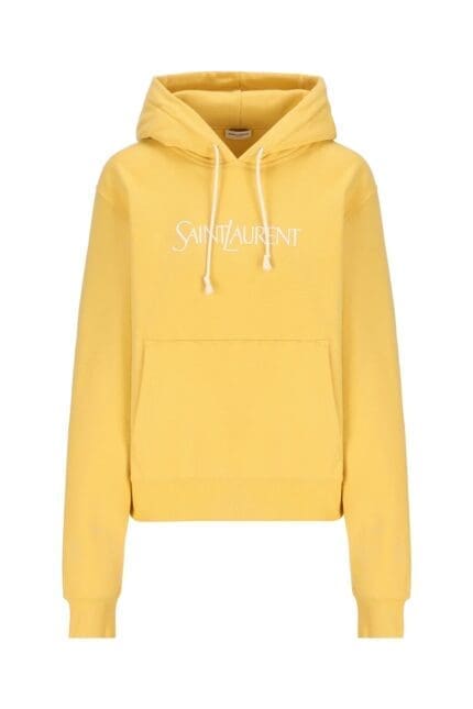 Saint Laurent Logo Embroidered Oversized Hoodie