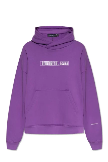 Dolce & Gabbana Logo Printed Sleeved Hoodie