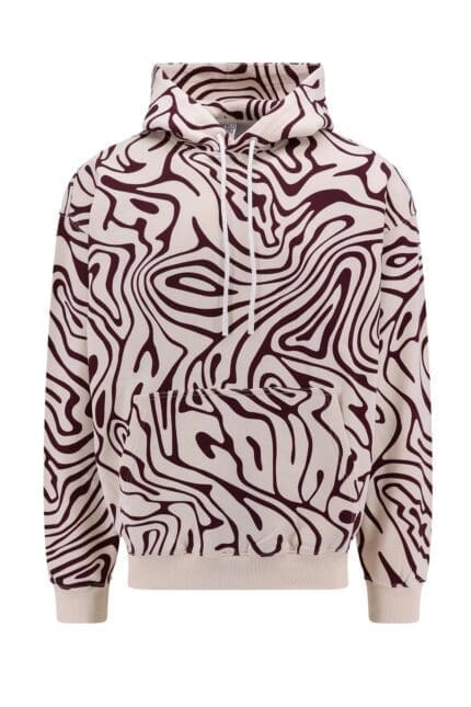 Marcelo Burlon County Of Milan Abstract Pattern Printed Drawstring Hoodie