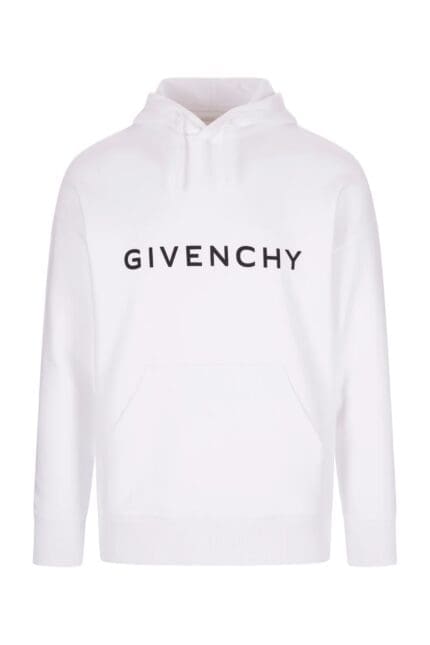 Givenchy Logo Printed Drawstring Hoodie