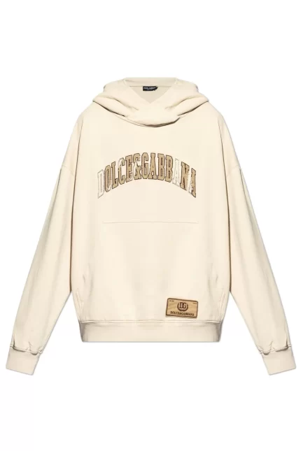 Dolce & Gabbana Logo Embroidered Jersey Hoodie