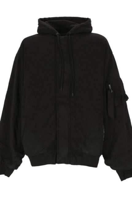 Balenciaga Logo Printed Drawstring Hoodie