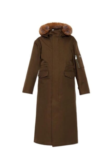 Burberry Long Sleeved Faux Fur Hooded Parka