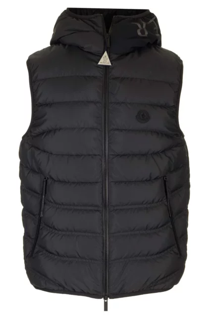 Moncler Logo Patch Hooded Zip-Up Gilet