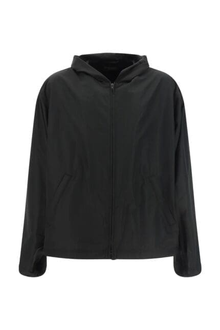 Balenciaga Logo Printed Zip-Up Hoodie