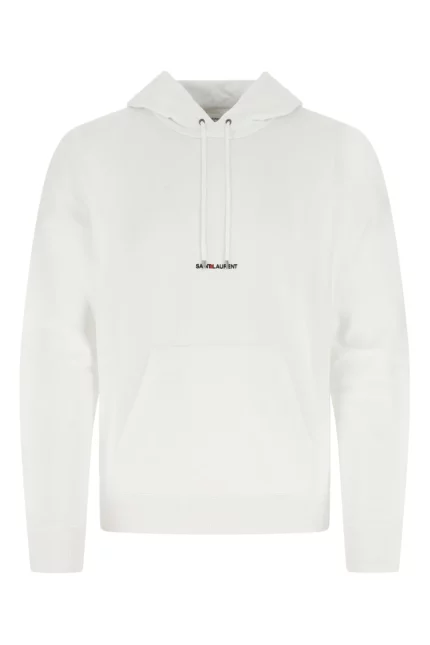 Saint Laurent Logo Printed Drawstring Hoodie