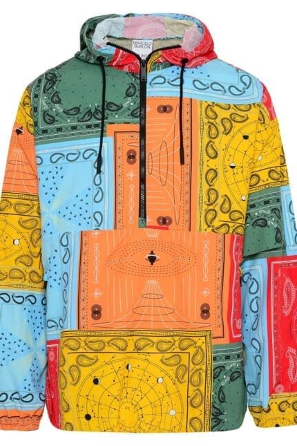 Marcelo Burlon County Of Milan Patchwork Designed Hooded Jacket