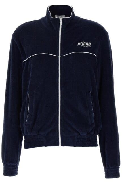 Sporty & Rich Logo Detailed Zip-Up Sweatshirt