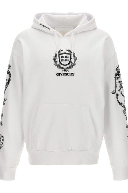 Givenchy Logo Embroidered Drawstring Hoodie