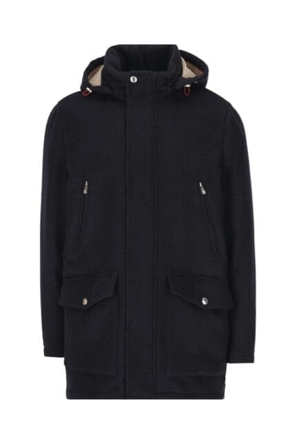 Brunello Cucinelli Concealed Fastened Hooded Parka