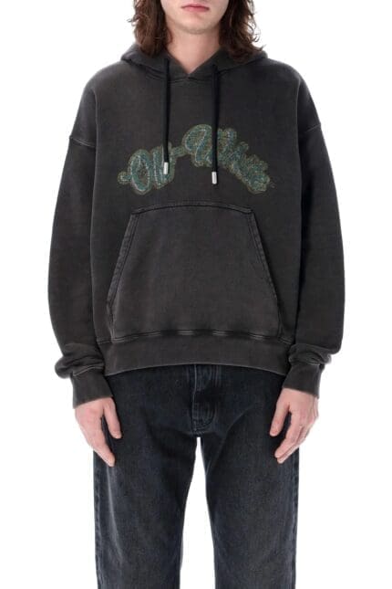 Off-White Graphic Printed Drawstring Hoodie