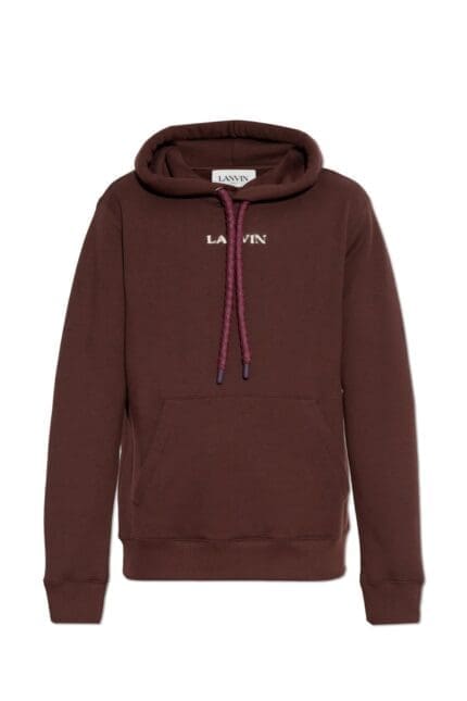 Lanvin Logo Detailed Drawstring Hoodie