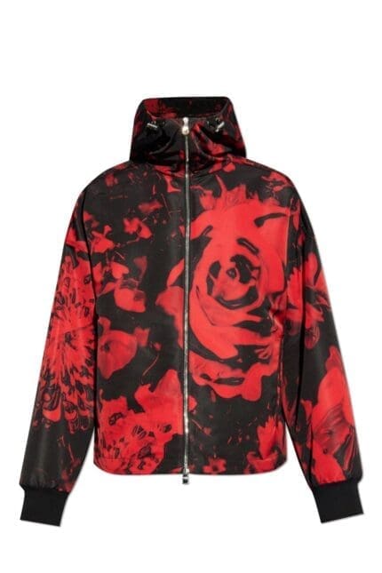 Alexander McQueen Graphic Printed Hooded Jacket