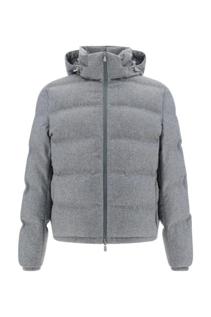 Brunello Cucinelli Quilted Zipped Hooded Down Jacket