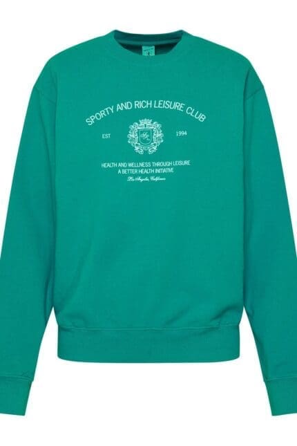 Sporty & Rich Logo Printed Crewneck Sweatshirt