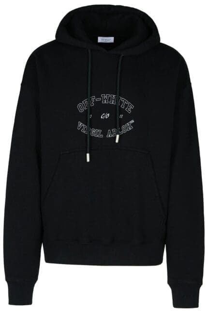 Off-White Logo Printed Drawstring Hoodie