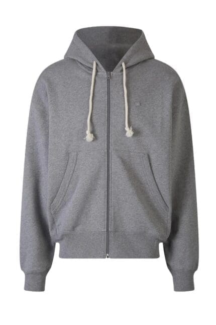 Acne Studios Face Logo Patch Zipped Hoodie