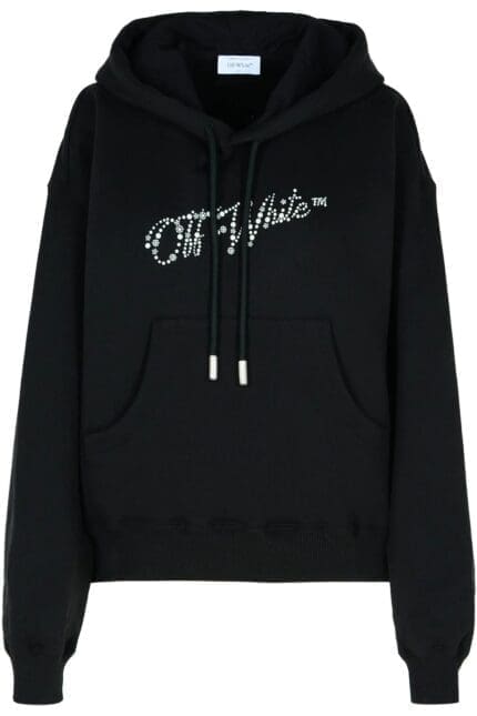 Off-White Logo Embellished Drawstring Hoodie