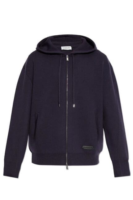 Lanvin Zip-Up Drawstring Hoodie