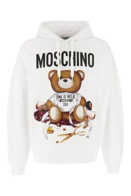 Moschino Teddy-Bear Printed Drawstring Hoodie