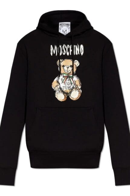 Moschino Teddy Bear Printed Drawstring Hoodie