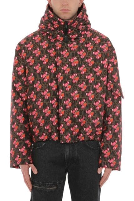 Moschino Logo-Printed Straight Hem Hooded Jacket