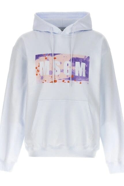 MSGM Logo Printed Drawstring Hoodie