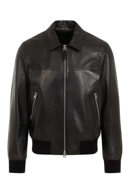 Tom Ford Zip-Up Leather Bomber Jacket