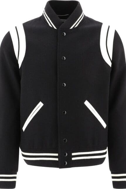 Saint Laurent Snap-Buttoned Teddy Bomber Jacket