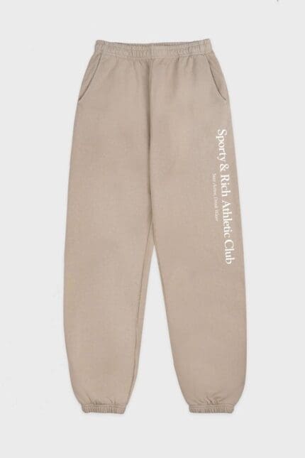 Athletic Club Sweatpant - Elephant/White