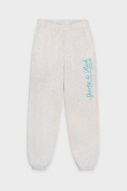 French Sweatpant - Heather Gray/Aquamarine