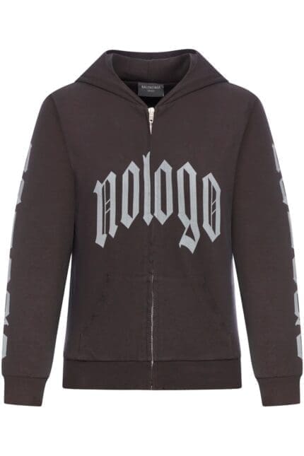 Balenciaga Nologo Zip-Up Hoodie