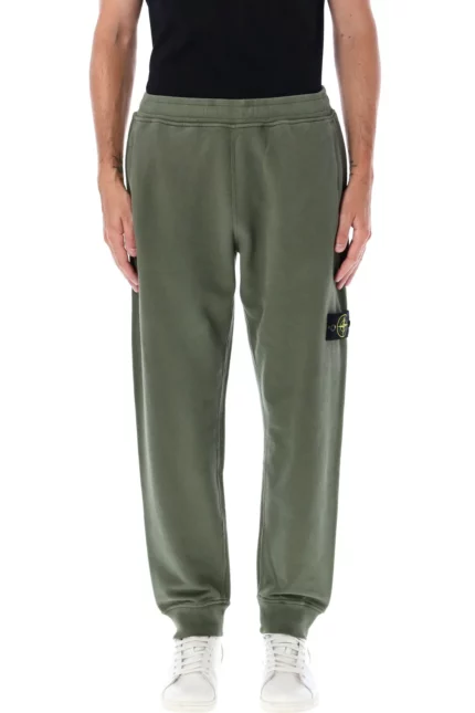 Stone Island Logo Patch Tapered-Leg Sweatpants