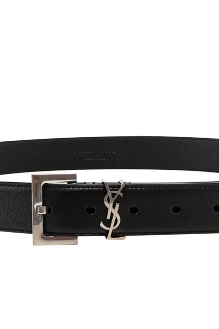 Saint Laurent Cassandre Square Buckle Belt