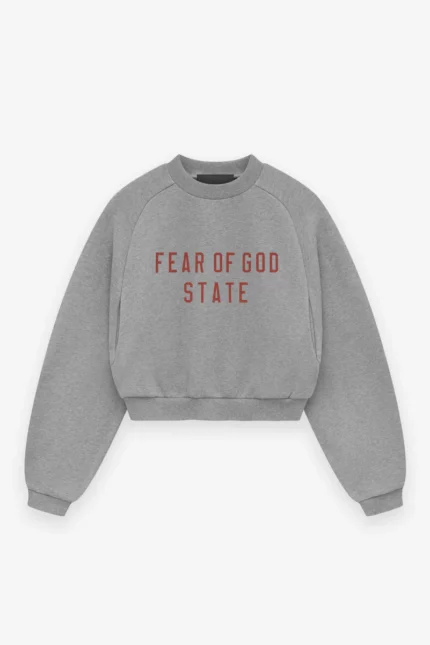 Womens Fleece Cropped Crewneck