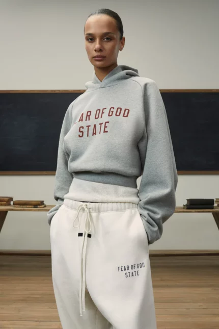 Womens Fleece Cropped Hoodie