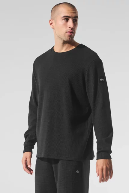 Elevate Waffle Long Sleeve Crew