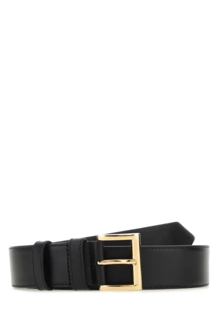 Prada Logo Plaque Square-Buckle Belt
