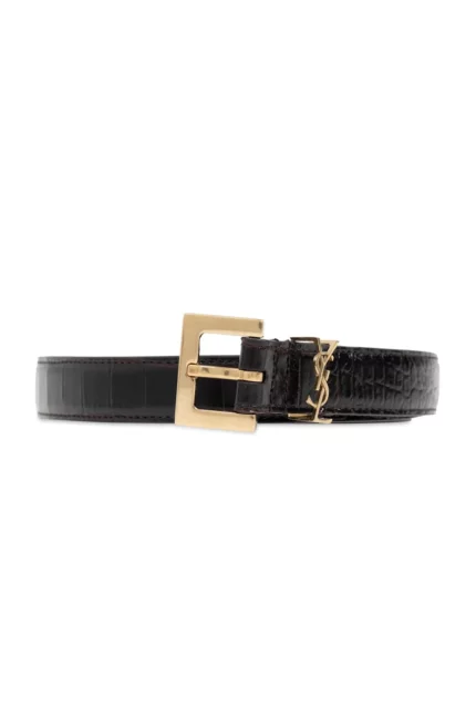 Saint Laurent Logo Plaque Belt