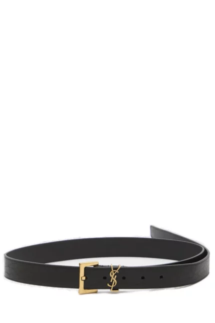 Saint Laurent Cassandre Logo Plaque Belt
