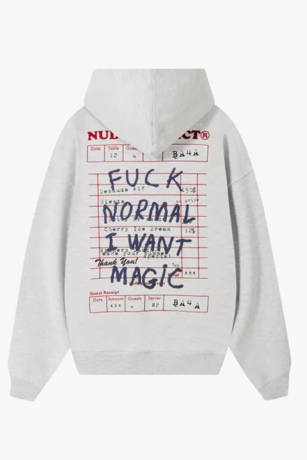 FUCK NORMAL HOODIE GREY MELANGE