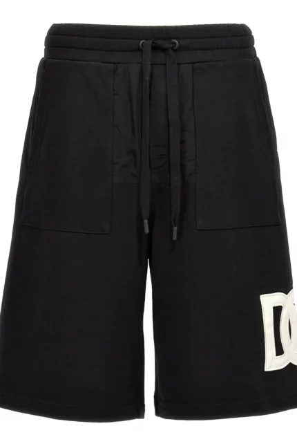 Dolce & Gabbana Logo Patch Drawstring Shorts