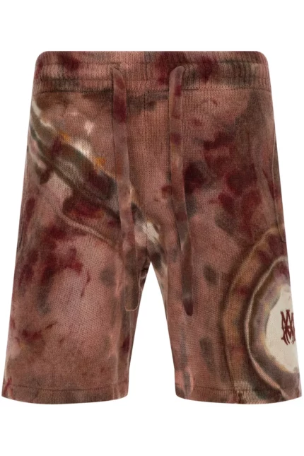 Amiri Tie Dye Logo Embroidered Shorts