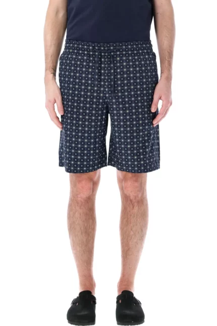 A.P.C. Vincento Geometric-Pattern Drawstring Shorts