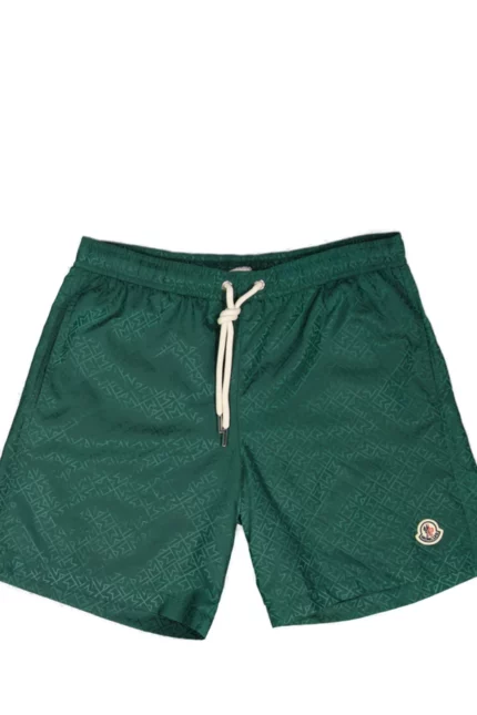 Moncler Logo Patch Drawstring Swim Shorts